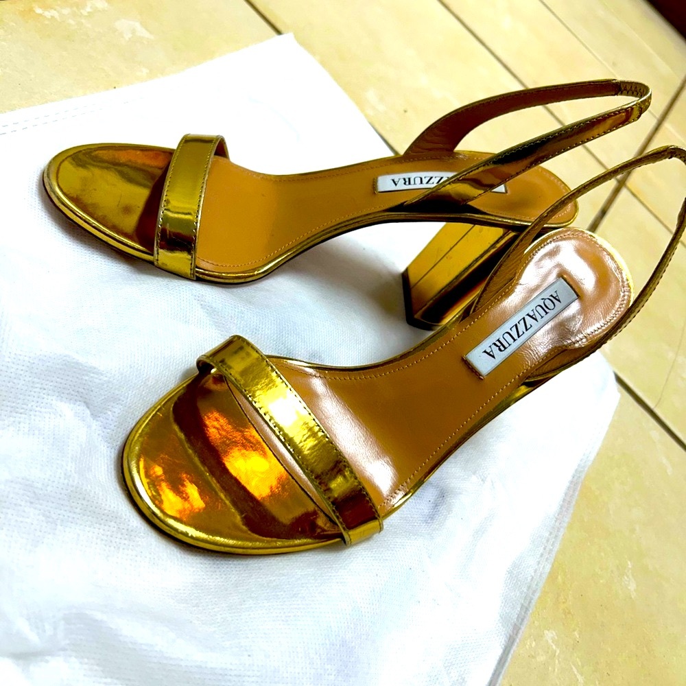 Aquazzura Gold Women's Heeled Sandals
